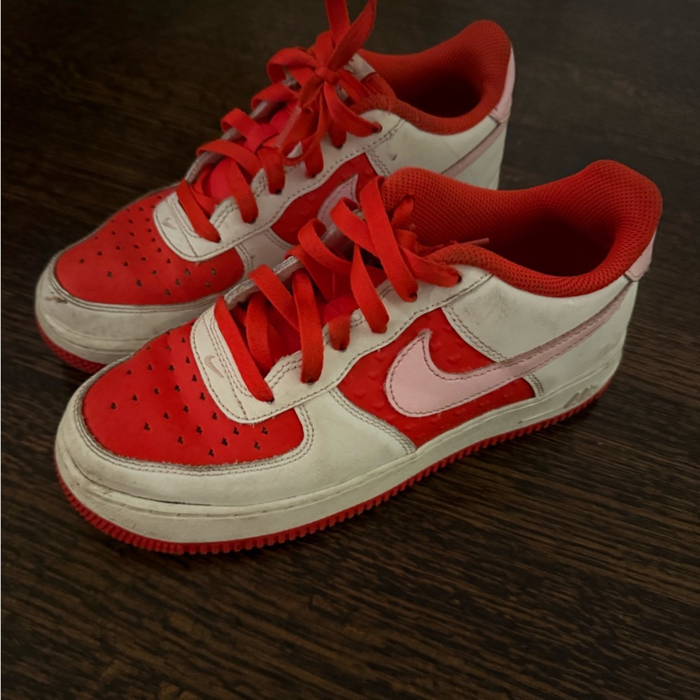 Nike Red and White Athletic Shoes